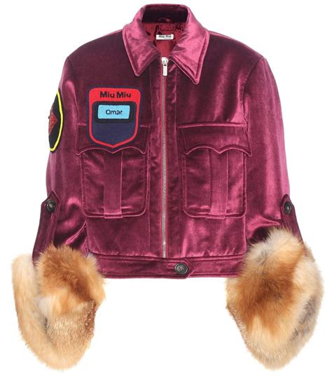 miu miu pink velvet jacket